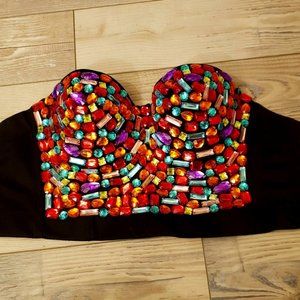 Fun Bejeweled Strapless Corset